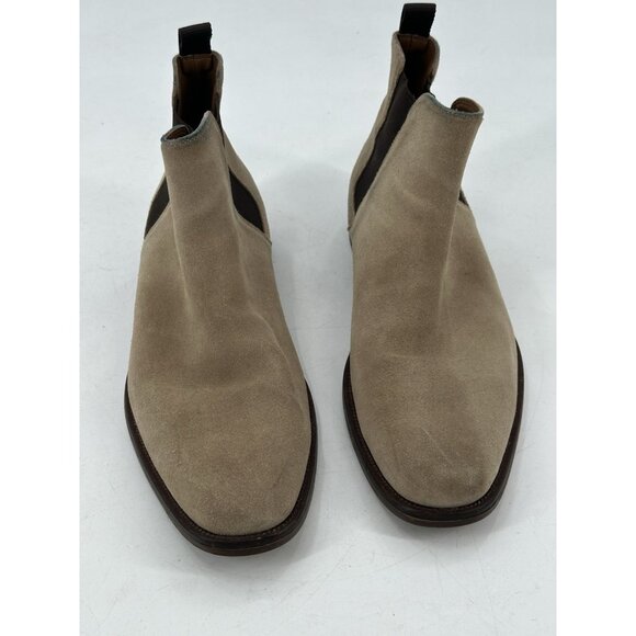 Aldo Men's Chelsea Suede Short Boots Booties Pull On Light Tan Brown Sz 7.5M - Picture 1 of 10